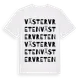 White t-shirt med Västervreten ordlek t-shirt