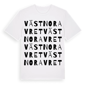 Västnoravret ordlek t-shirt – ekologisk bomull t-shirt från Pinshirt