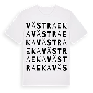 Västra Eka ordlek t-shirt – ekologisk bomull t-shirt från Pinshirt
