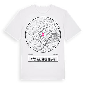 Västra Jakobsberg t-shirt – ekologisk bomull t-shirt från Pinshirt
