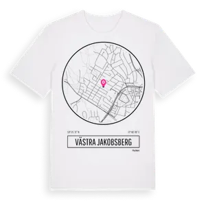 Västra Jakobsberg t-shirt – ekologisk bomull t-shirt från Pinshirt