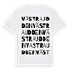 Västra udden ordlek t-shirt