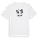 White t-shirt med Vätö i Sverige t-shirt