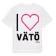 White t-shirt med Jag älskar Vätö t-shirt stort tryck