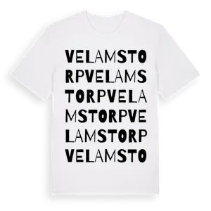 Velamstorp ordlek t-shirt – ekologisk bomull t-shirt från Pinshirt