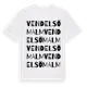 White t-shirt med Vendelsömalm ordlek t-shirt