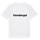 White t-shirt med Vennberget fetstil t-shirt
