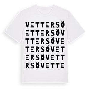 Vettersö ordlek t-shirt – ekologisk bomull t-shirt från Pinshirt