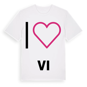 Jag älskar Vi t-shirt stort tryck – ekologisk bomull t-shirt från Pinshirt