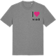 Mid Heather Gray t-shirt med Jag älskar Vidö t-shirt litet tryck