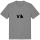 Mid Heather Gray t-shirt med Vik fetstil t-shirt