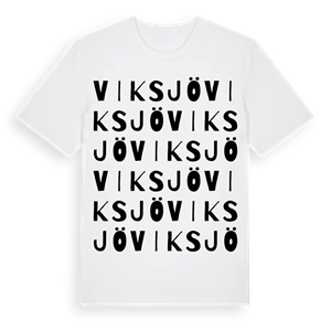 Viksjö ordlek t-shirt – ekologisk bomull t-shirt från Pinshirt