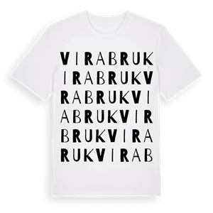 Vira bruk ordlek t-shirt – ekologisk bomull t-shirt från Pinshirt