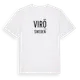 White t-shirt med Virö i Sverige t-shirt