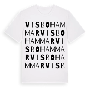 Visbohammar ordlek t-shirt – ekologisk bomull t-shirt från Pinshirt