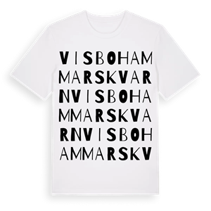 Visbohammars kvarn ordlek t-shirt – ekologisk bomull t-shirt från Pinshirt