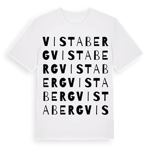 Vistaberg ordlek t-shirt – ekologisk bomull t-shirt från Pinshirt