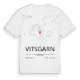 Vitsgarn karta t-shirt