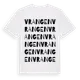 White t-shirt med Vrangen ordlek t-shirt