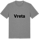 Mid Heather Gray t-shirt med Vreta fetstil t-shirt