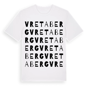 Vretaberg ordlek t-shirt – ekologisk bomull t-shirt från Pinshirt