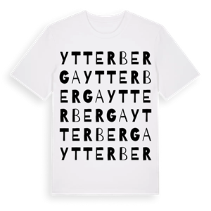 Ytterberga ordlek t-shirt – ekologisk bomull t-shirt från Pinshirt