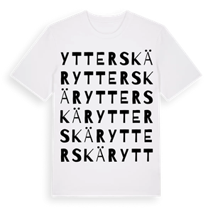 Ytterskär ordlek t-shirt – ekologisk bomull t-shirt från Pinshirt
