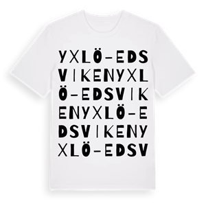 Yxlö-Edsviken ordlek t-shirt – ekologisk bomull t-shirt från Pinshirt