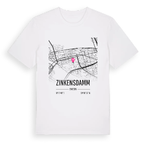 Zinkensdamm karta t-shirt – ekologisk bomull t-shirt från Pinshirt
