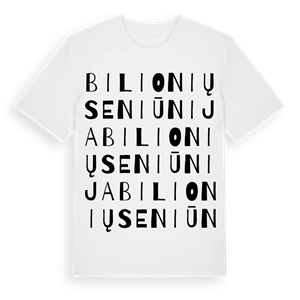 Bilionių seniūnija ordlek t-shirt – ekologisk bomull t-shirt från Pinshirt