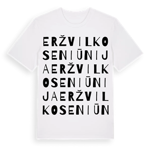Eržvilko seniūnija ordlek t-shirt – ekologisk bomull t-shirt från Pinshirt