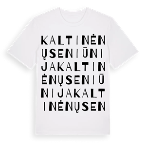 Kaltinėnų seniūnija ordlek t-shirt – ekologisk bomull t-shirt från Pinshirt