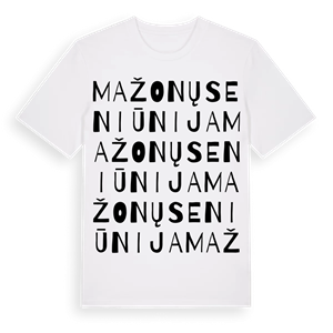 Mažonų seniūnija ordlek t-shirt – ekologisk bomull t-shirt från Pinshirt