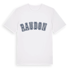 Raudonė college t-shirt – ekologisk bomull t-shirt från Pinshirt