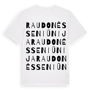 Raudonės seniūnija ordlek t-shirt – ekologisk bomull t-shirt från Pinshirt