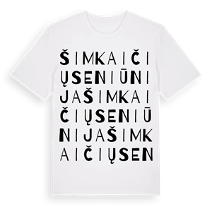 Šimkaičių seniūnija ordlek t-shirt – ekologisk bomull t-shirt från Pinshirt