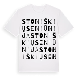 Stoniškių seniūnija ordlek t-shirt – ekologisk bomull t-shirt från Pinshirt