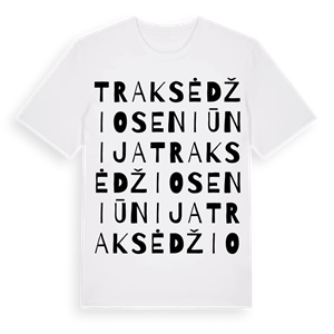 Traksėdžio seniūnija ordlek t-shirt – ekologisk bomull t-shirt från Pinshirt