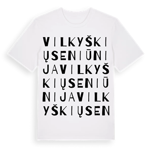 Vilkyškių seniūnija ordlek t-shirt – ekologisk bomull t-shirt från Pinshirt