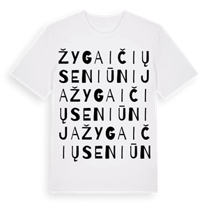 Žygaičių seniūnija ordlek t-shirt – ekologisk bomull t-shirt från Pinshirt