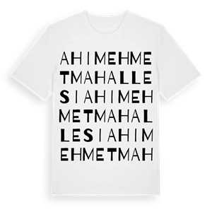 Ahimehmet Mahallesi ordlek t-shirt – ekologisk bomull t-shirt från Pinshirt