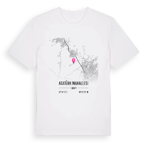 Atatürk Mahallesi karta t-shirt – ekologisk bomull t-shirt från Pinshirt