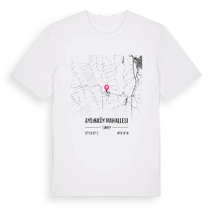 Aydınköy Mahallesi karta t-shirt – ekologisk bomull t-shirt från Pinshirt