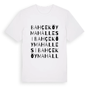 Bahçeköy Mahallesi ordlek t-shirt – ekologisk bomull t-shirt från Pinshirt