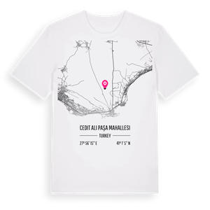 Cedit Ali Paşa Mahallesi karta t-shirt – ekologisk bomull t-shirt från Pinshirt