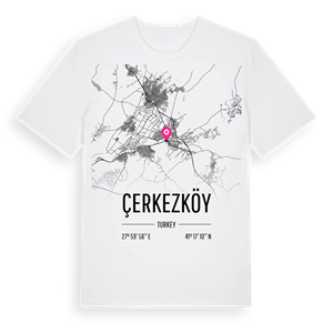 Çerkezköy karta t-shirt – ekologisk bomull t-shirt från Pinshirt