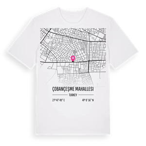 Çobançeşme Mahallesi karta t-shirt – ekologisk bomull t-shirt från Pinshirt
