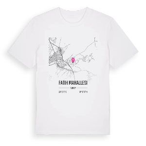Fatih Mahallesi karta t-shirt – ekologisk bomull t-shirt från Pinshirt