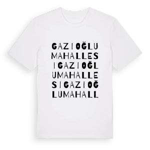 Gazioğlu Mahallesi ordlek t-shirt – ekologisk bomull t-shirt från Pinshirt