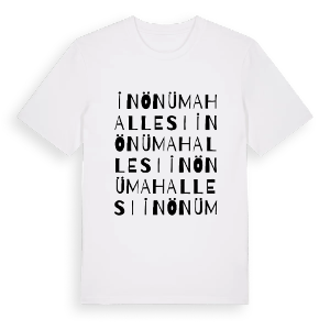 İnönü Mahallesi ordlek t-shirt – ekologisk bomull t-shirt från Pinshirt